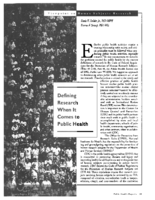 Defining research when it comes to public health