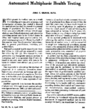 Automated Multiphasic Health Testing