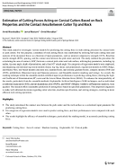 Estimation of Cutting Forces Acting on Conical Cutters Based on Rock Properties and the Contact Area Between Cutter Tip and Rock
