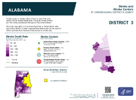 AL Congressional District 03 Stroke and Stroke Centers Map 118th Congress
