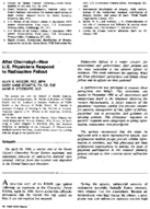 After ChernobylHow Us Physicians Respond To Radioactive Fallout