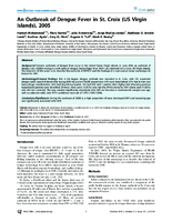 An Outbreak of Dengue Fever in St Croix US Virgin Islands 2005