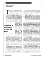 Prevention of prematurity in black and white