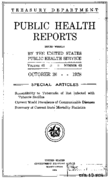 Public Health Reports  v 43 no 43  cover