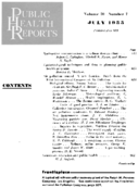 Public Health Report  v 70 no 7  table of contents