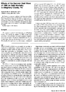 Effects Of The Summer Heat Wave Of 1988 On Daily Mortality In Allegheny County Pa
