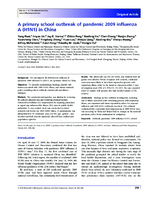 Original Article A primary school outbreak of pandemic 2009 influenza A H1N1 in China
