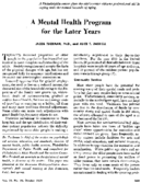 A mental health program for the later years