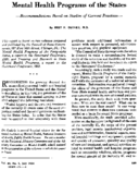 Mental health programs of the States