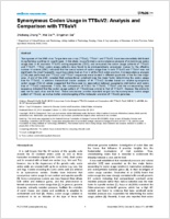 Synonymous Codon Usage in TTSuV2 Analysis and Comparison with TTSuV1