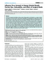 Influenza Virus Aerosols in Human Exhaled Breath Particle Size Culturability and Effect of Surgical Masks