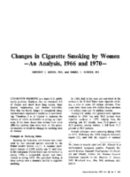Changes In Cigarette Smoking By WomenAn Analysis 1966 And 1970