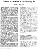Trends in the care of the mentally ill