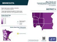 MN Congressional District 04 Stroke and Federally Qualified Health Centers Map 119th Congress