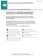 Variable Selection with MultiplyImputed Datasets Choosing Between Stacked and Grouped Methods
