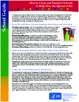 How to clean and disinfect schools to help slow the spread of flu  school guide