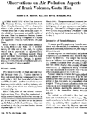 Observations on air pollution aspects of Iraz Volcano Costa Rica