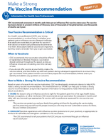 Make a Strong Flu Vaccine Recommendation Information for Health Care Professionals 2020 general