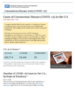 Coronavirus Disease 2019 COVID19 Cases in the US Updated April 18 2020