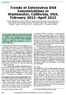 Trends of Enterovirus D68 Concentrations in Wastewater California USA February 2021April 2023