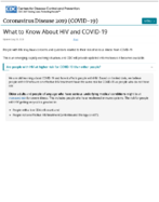 What to know about HIV and COVID19 July 28 2020