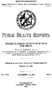 Public Health Reports index to volume XVIII from July to December inclusive 1903