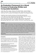 An Evaluation Framework for a Novel Process to Codevelop Written and Computable Guidelines