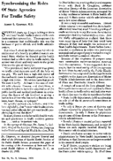 Synchronizing the roles of State agencies for traffic safety