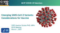 Emerging SARSCoV2 variants  considerations for vaccine