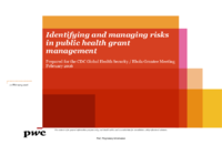 CDC GHSAEbola Grantee Meeting Risk Management and Oversight Day 1 February 10 2016