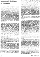 International certificates of vaccination