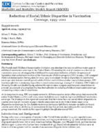 Reduction of RacialEthnic Disparities in Vaccination Coverage 19952011