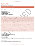 Safer Sex Good Evidence  Risk Reduction