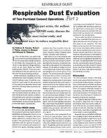 Respirable Dust Evaluation of Two Portland Cement Operations Part 2
