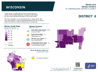 WI Congressional District 06 Stroke and Stroke Centers Map 118th Congress