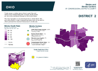 OH Congressional District 02 Stroke and Stroke Centers Map 118th Congress