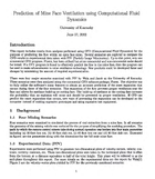 Prediction of Mine Face Ventilation Using Computational Fluid Dynamics