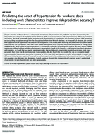 Predicting the onset of hypertension for workers does including work characteristics improve risk predictive accuracy