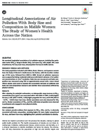 Longitudinal Associations of Air Pollution with Body Size and Composition in Midlife Women The Study of Womens Health Across the Nation