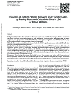 Induction of miR21PDCD4 Signaling and Transformation by Freshly Fractured Crystalline Silica in JB6 or BEAS2B Cells