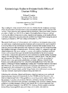 Epidemiologic Studies to Evaluate Health Effects of Uranium Milling