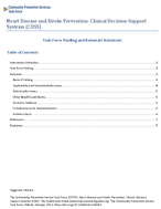 Heart Disease and Stroke Prevention Clinical DecisionSupport Systems CDSS
