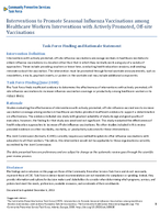 Interventions to Promote Seasonal Influenza Vaccinations among Healthcare Workers Interventions with Actively Promoted Offsite Vaccinations