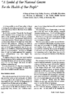 A symbol of our national concern for the health of our people