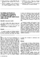 Correlates and predictors of serum total cholesterol in adolescents aged 1217 years the National Health Examination Survey