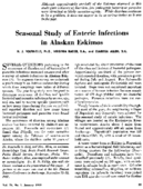 Seasonal study of enteric infections in Alaskan Eskimos