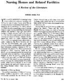 Nursing Homes And Related Facilities A Review Of The Literature