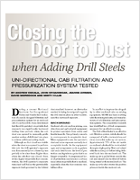 Closing the Door to Dust when Adding Drill Steels  UniDirectional Cab Filtration and Pressurization System Tested
