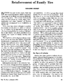 Reinforcement of family ties