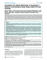Surveillance for Malaria Elimination in Swaziland A National CrossSectional Study Using Pooled PCR and Serology